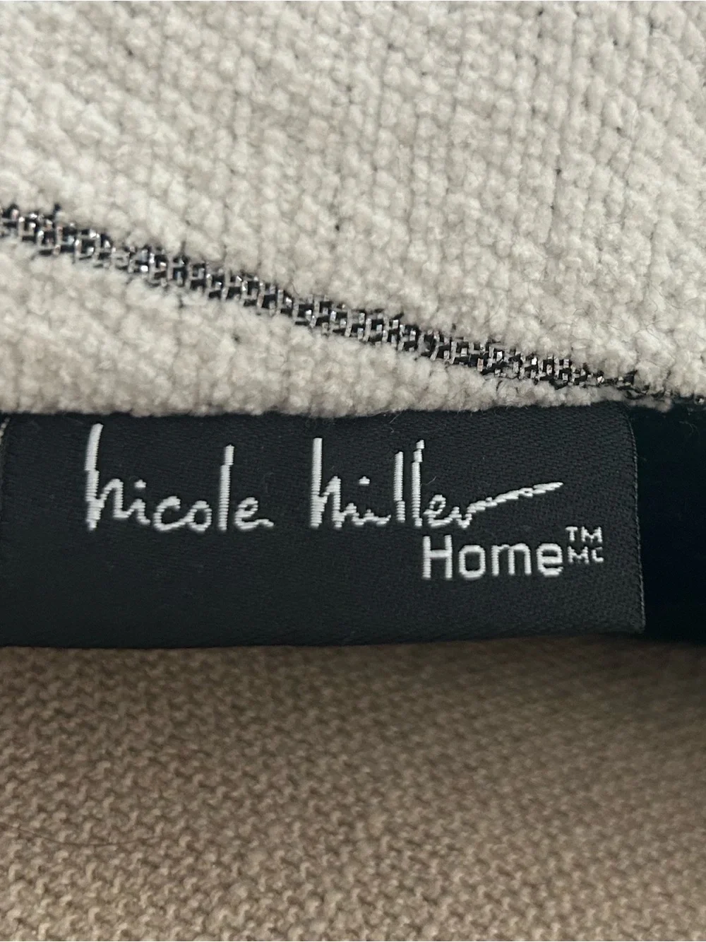 “New” Nicole Miller Black with Ghost Motif Accent Pillow